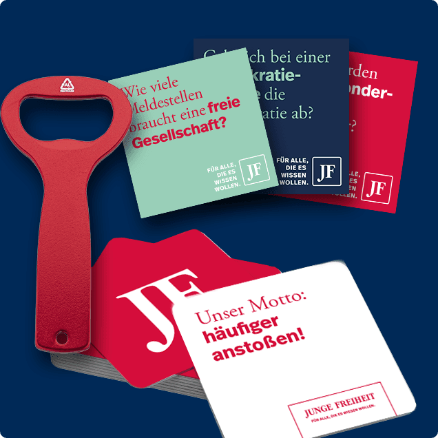 WM-Paket: Bierdeckel, Flaschenöffner, Sticker