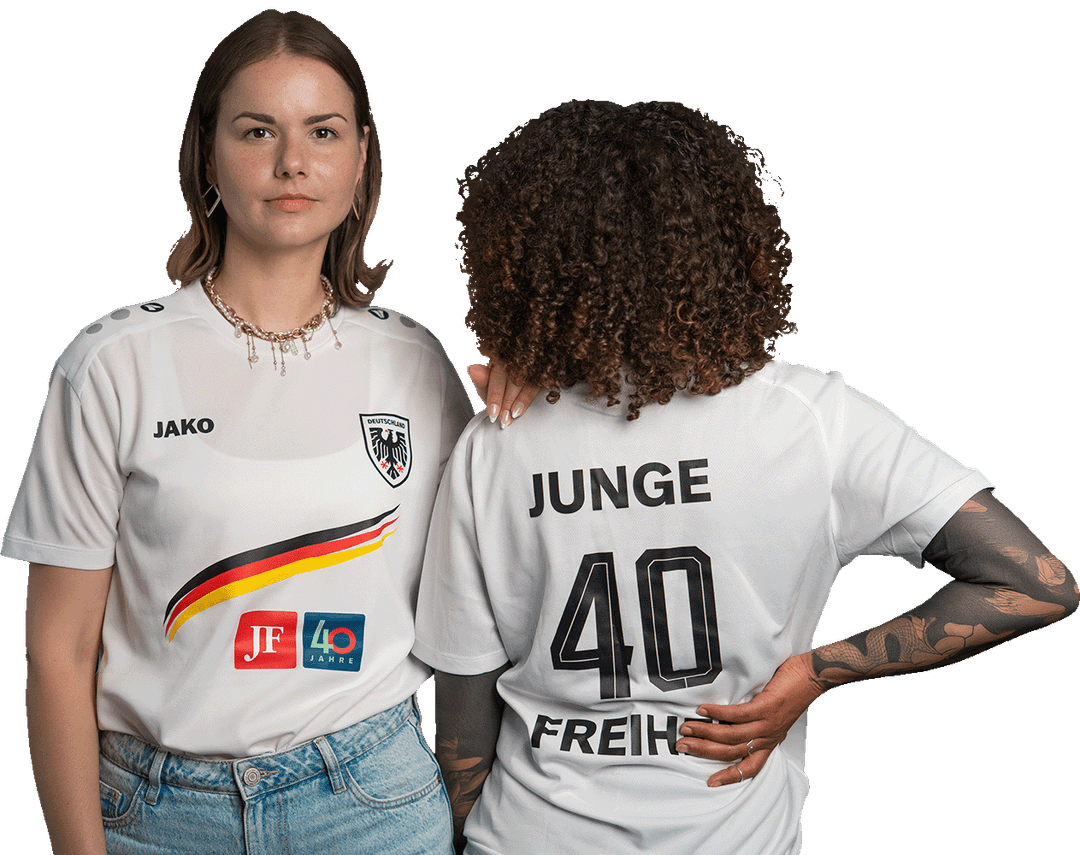 JF-Deutschland-Trikot – Vorder- und Rückseite